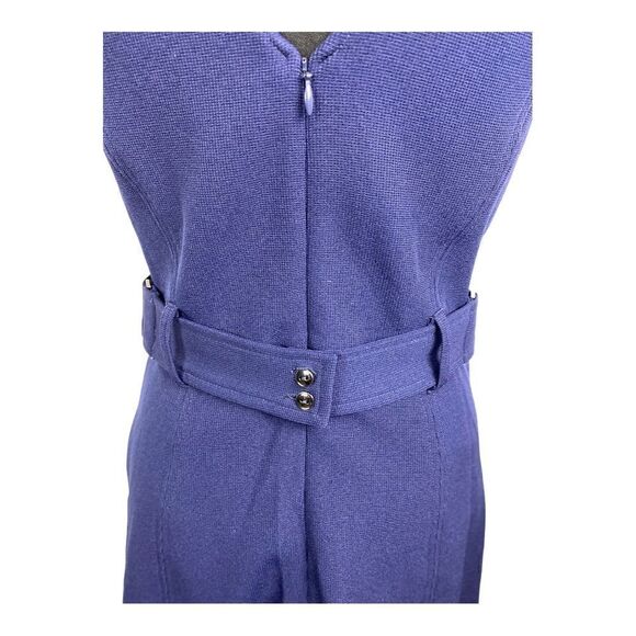 #162 VINCE CAMUTO Navy Ribbed Sleeveless Mini Dress - Picture 3 of 7